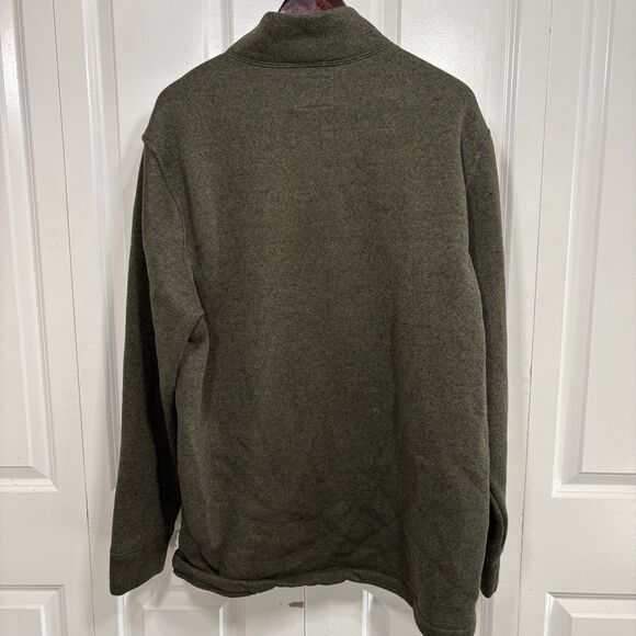 Old Navy Fleece Pullover Men’s XXL Tall Green Half Zip Outdoor Cozy Soft Warm - Picture 3 of 9